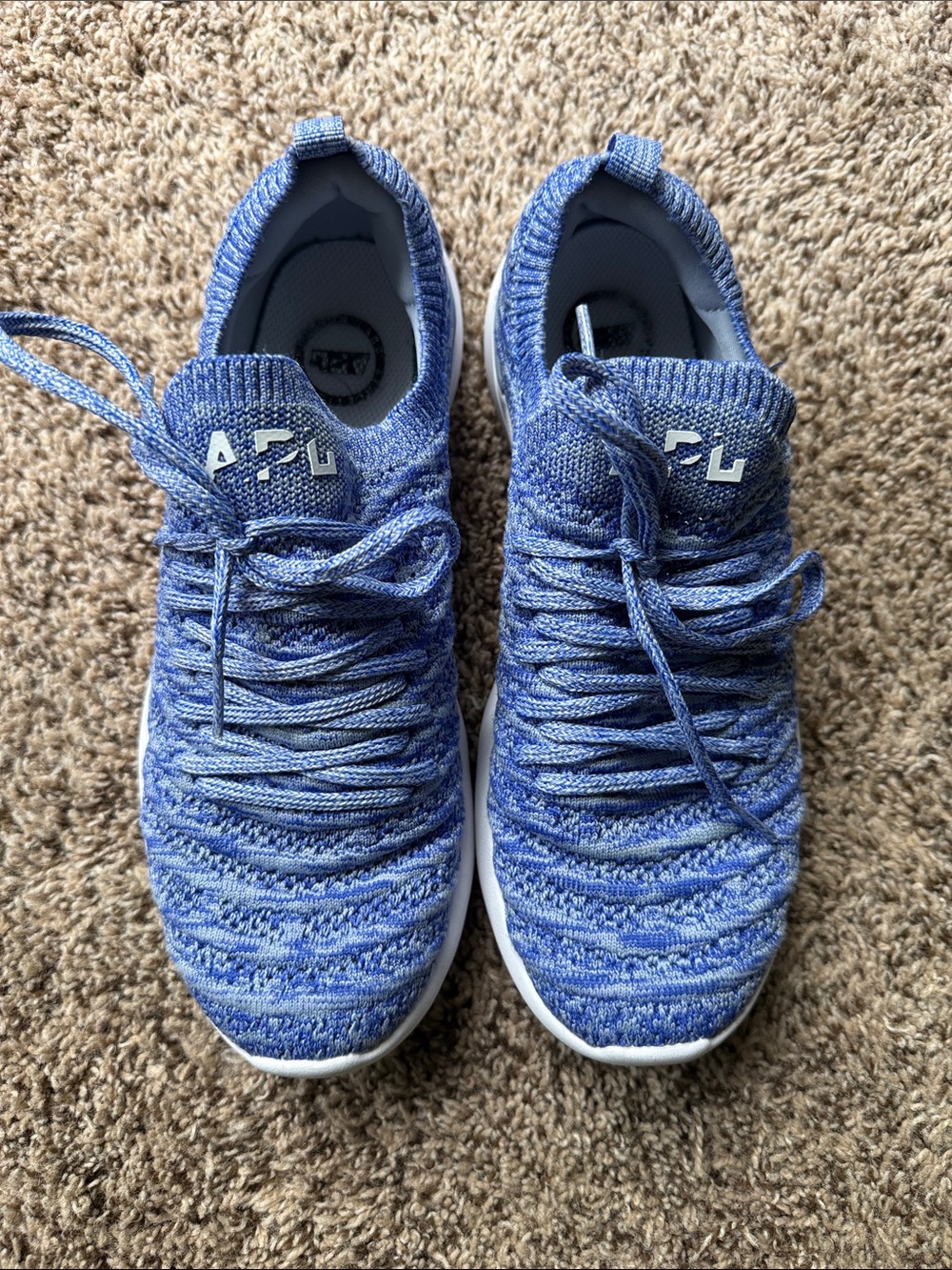APL Womens Techloom Blue Knit Slip-On Sneakers Size 8.5
